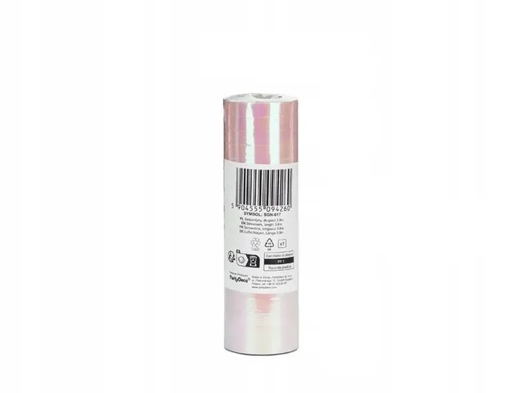 PartyDeco, serpentyny opalizujące, 3,8m, 18 szt.