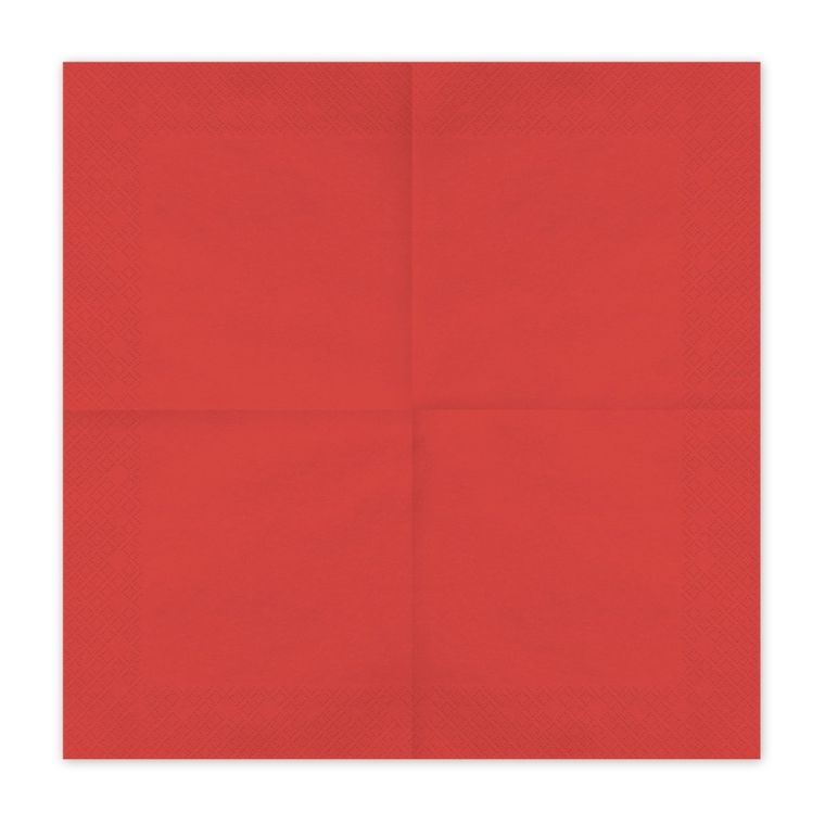 PartyDeco, serwetki papierowe, ciemny czerwony, 33-33 cm, 20 szt.