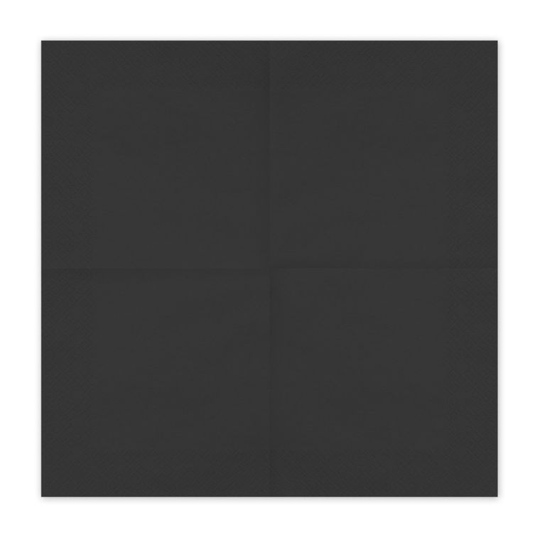 PartyDeco, serwetki papierowe, czarny, 33-33 cm, 20 szt.
