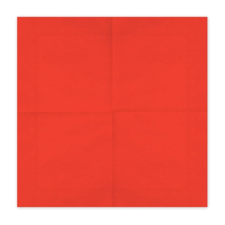 PartyDeco, serwetki papierowe, czerwony, 33-33 cm, 20 szt.