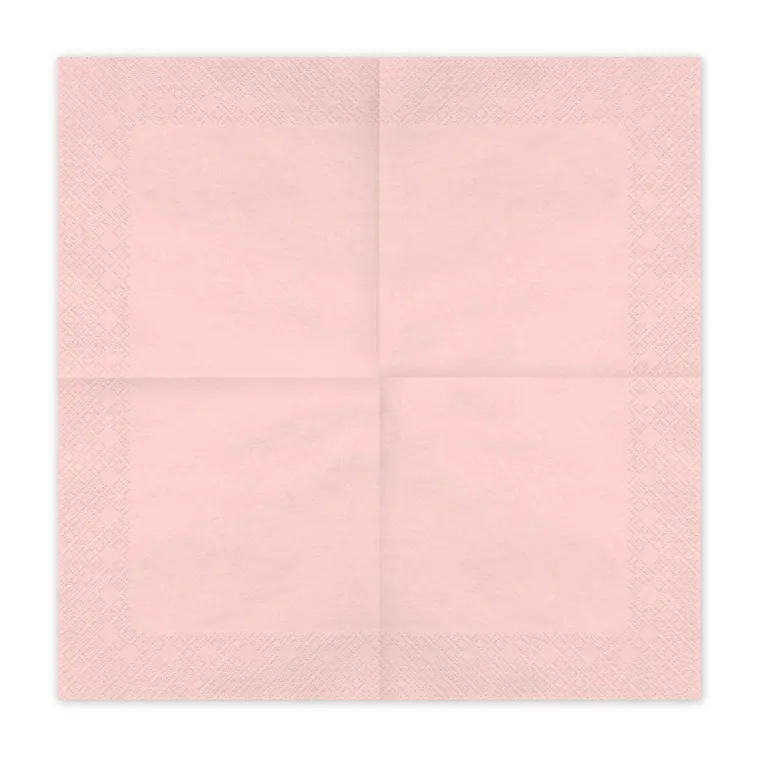 PartyDeco, serwetki papierowe, jasny różowy, 33-33 cm, 20 szt.