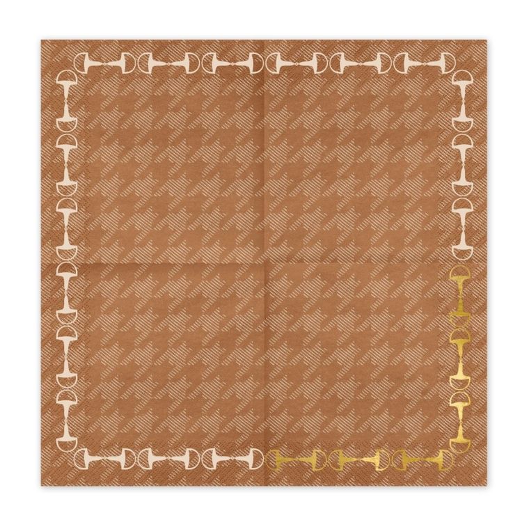 PartyDeco, serwetki papierowe, strzemiona, 33-33 cm, 12 szt.