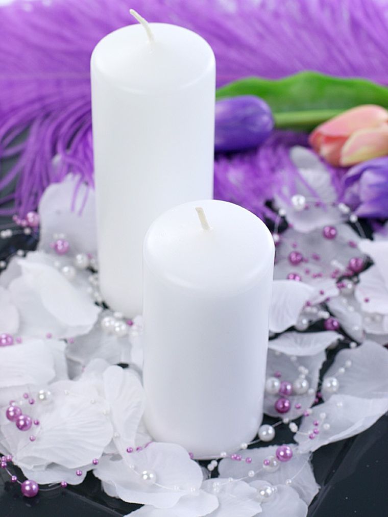 PartyDeco, świeca klubowa matowa, biały, 15-6 cm, 6 szt.