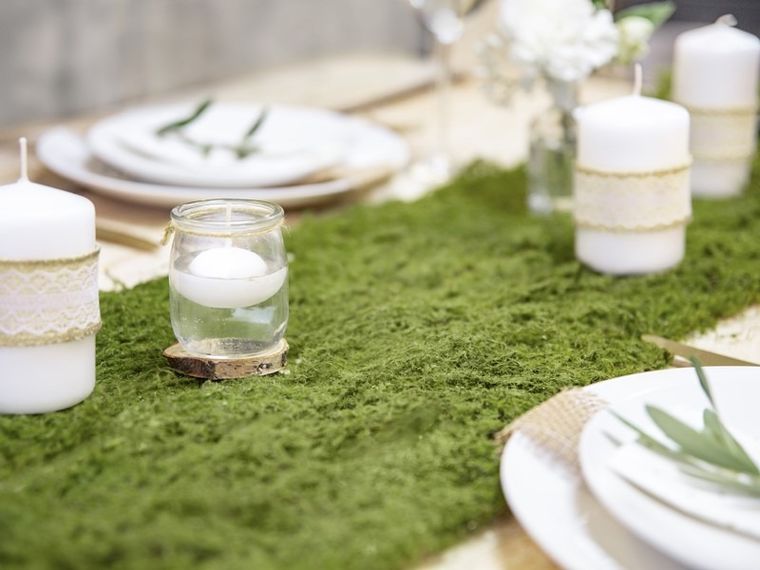 PartyDeco, świeca pływająca matowa, biały, 5 cm, 10 szt.