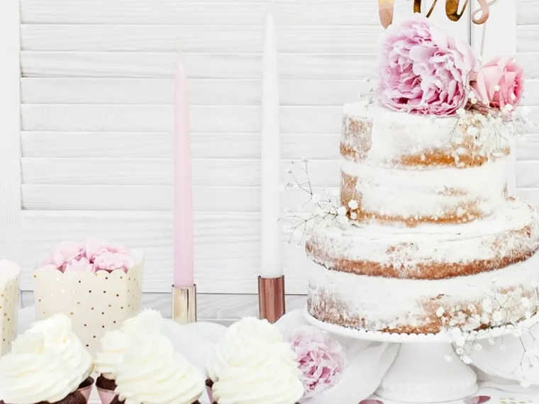 PartyDeco, świeca stożkowa matowa, białe, 24 cm, 10 szt.