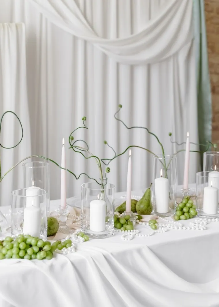 PartyDeco, szklana tuba na świece, 13-17 cm