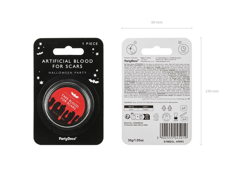 Partydeco, sztuczna krew do blizn, 30g