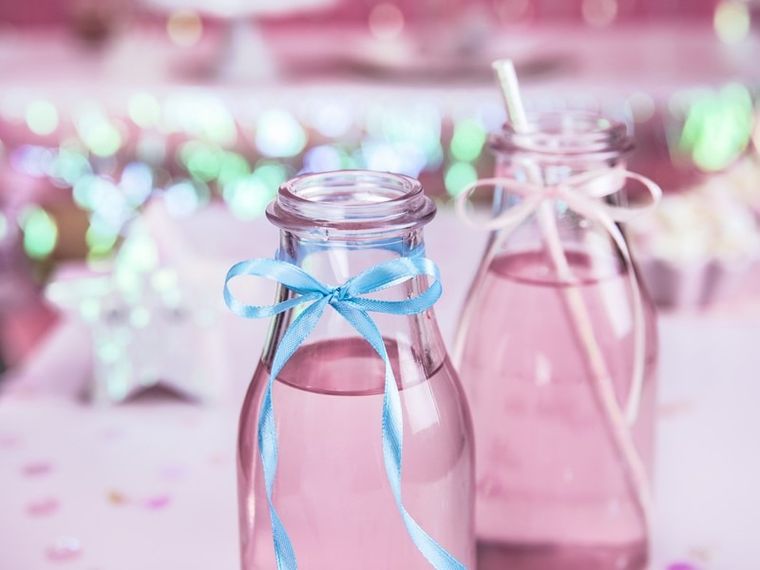 PartyDeco, tasiemka ozdobna satynowa, błękitna, 6 mm, 25 m