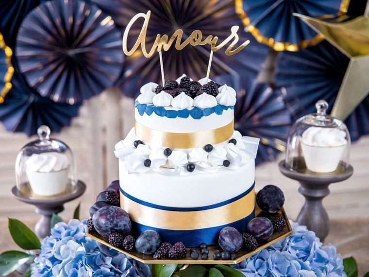 PartyDeco, tasiemka ozdobna satynowa, jasno-złota, 38 mm, 25 m