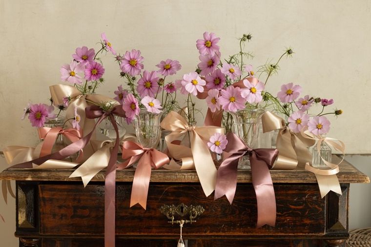 PartyDeco, tasiemka satynowa, brudny róż, 50 mm/25m