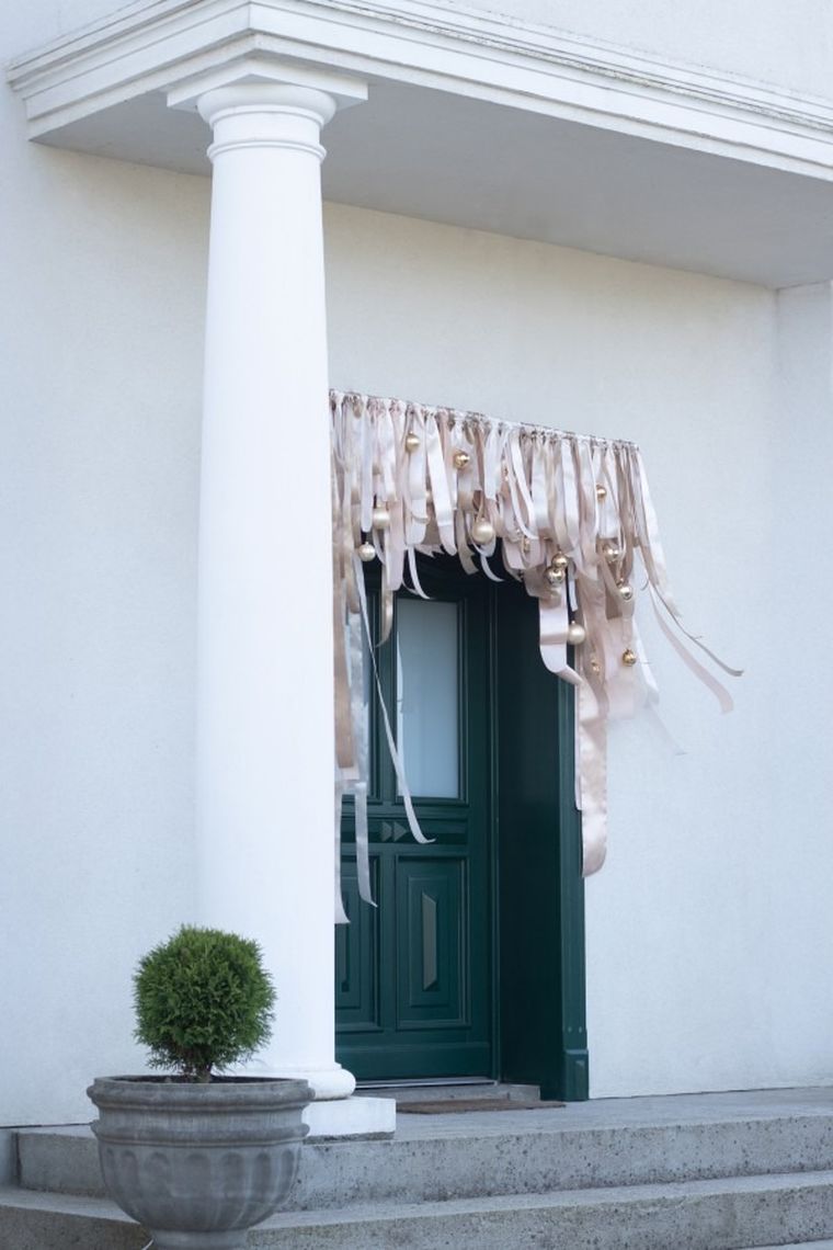 PartyDeco, tasiemka satynowa, zimny złoty, 25 mm/25m