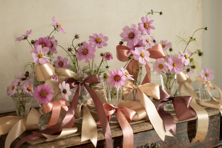 PartyDeco, tasiemka satynowa, zimny złoty, 50 mm/25m