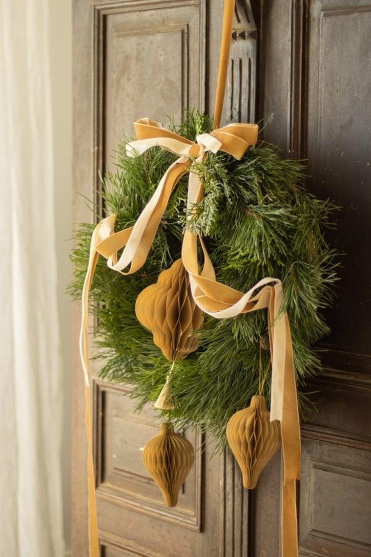 PartyDeco, tasiemka welurowa, zimny złoty, 25 mm/10m