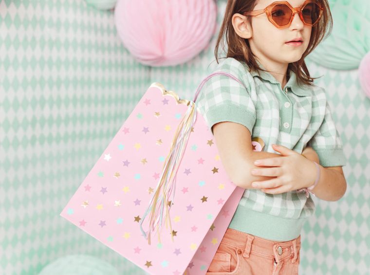 PartyDeco, torebki na prezenty Gwiazdki, mix, 26-32-13 cm, 1 szt.