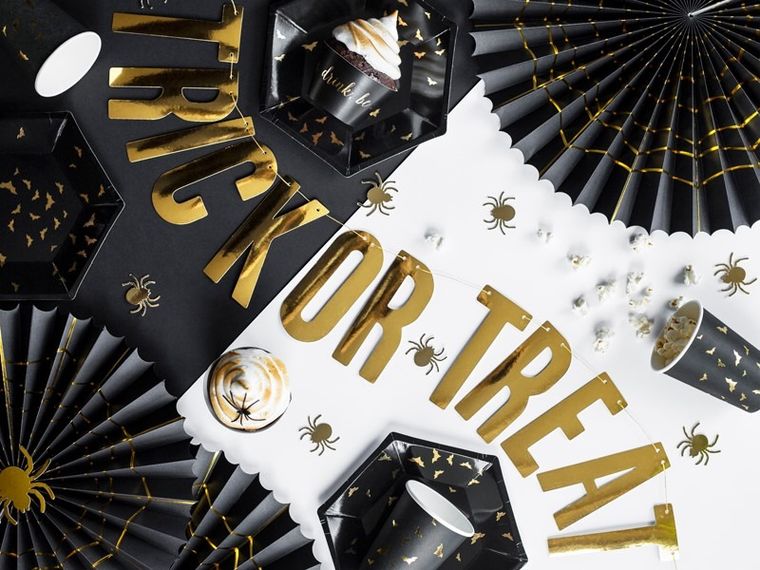 PartyDeco, Trick or Treat, rozety dekoracyjne, 2 szt.