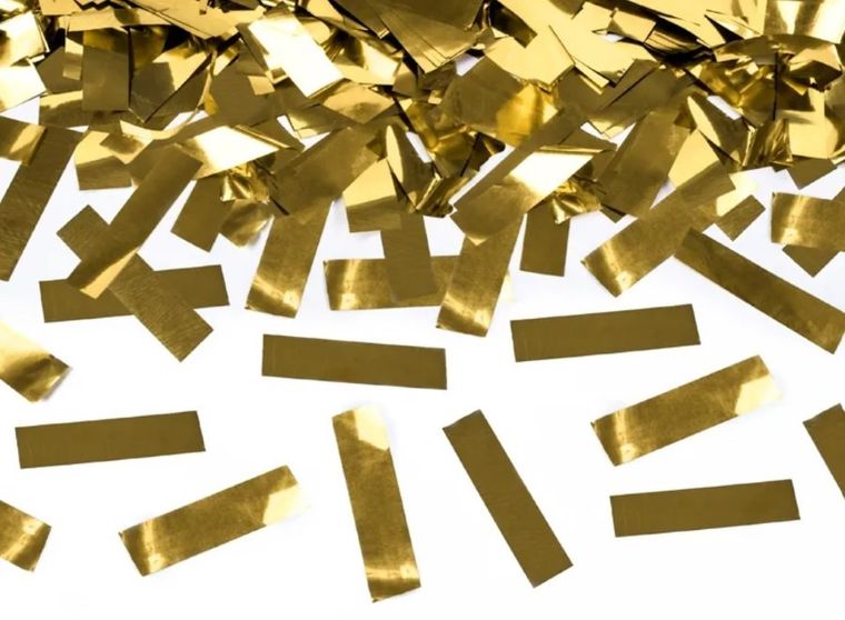 Partydeco, tuba z prostokątami, złota, 28 cm