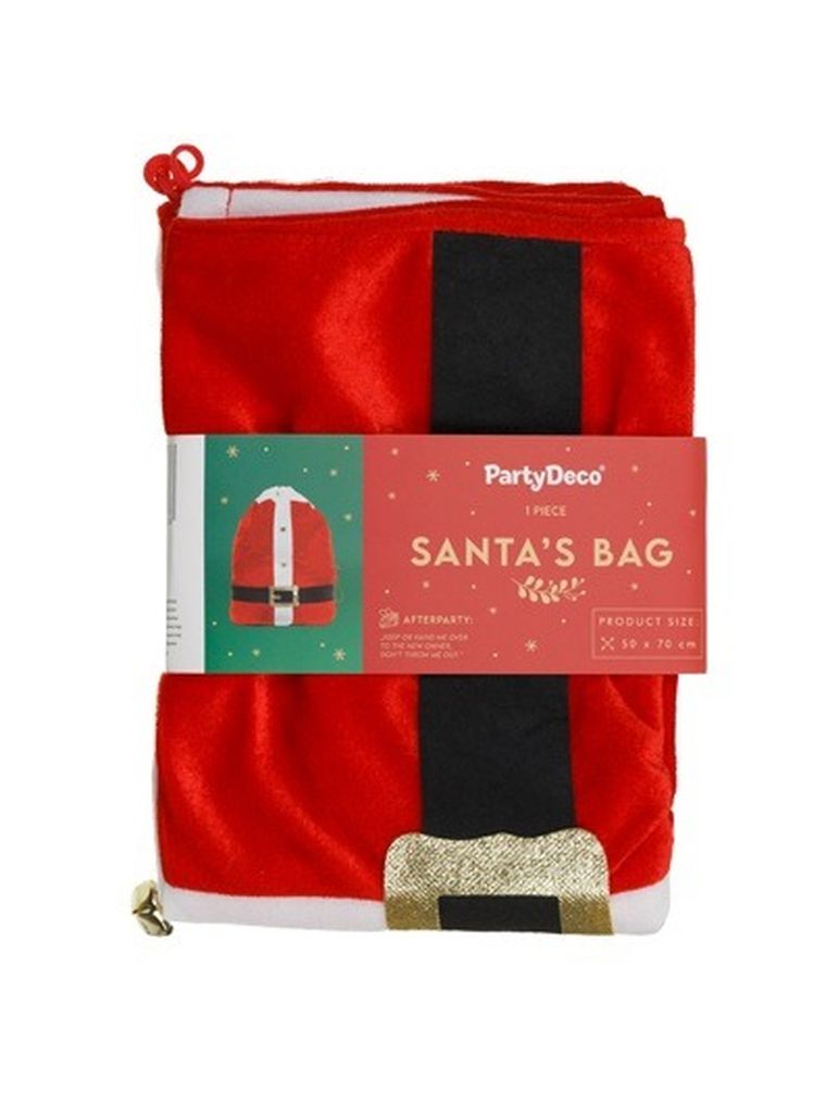 PartyDeco, worek na prezenty Świętego Mikołaja, 50-70 cm