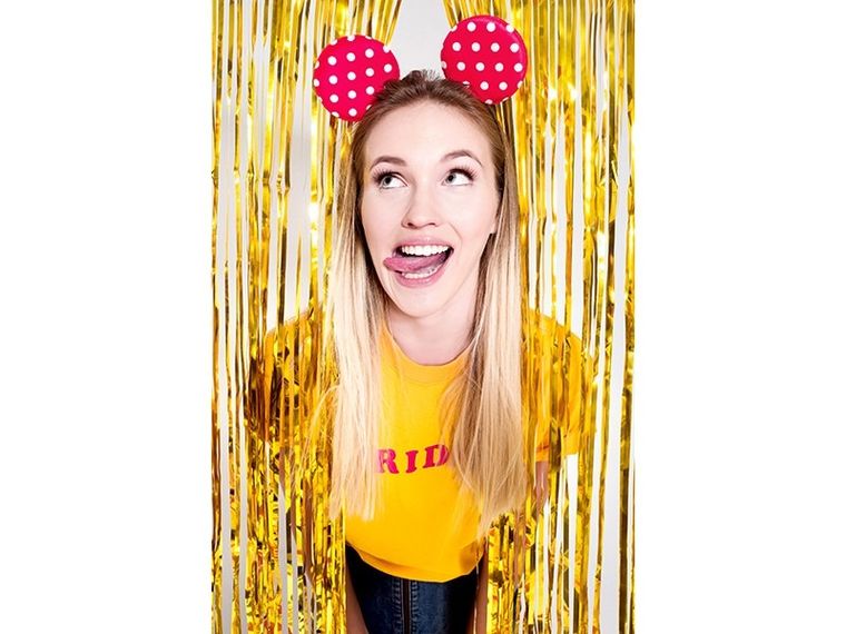 PartyDeco, zasłona dekoracyjna, kurtyna party, złoty, 90-250 cm