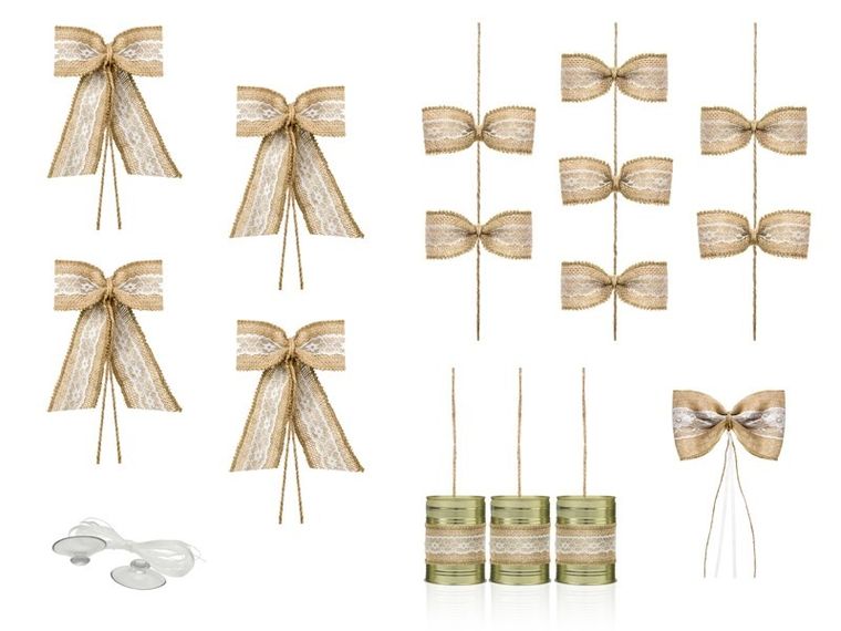 PartyDeco, zestaw dekoracji samochodowych, Kokardki