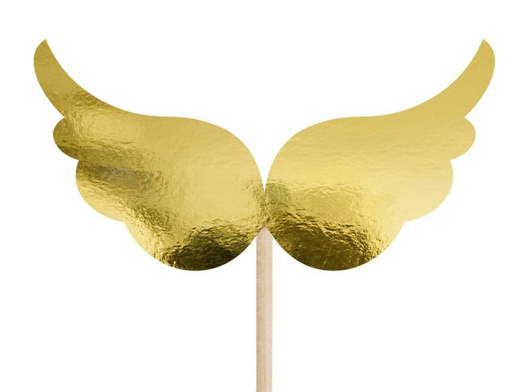 PartyDeco, Złota Pierwsza Komunia Święta, toppery, dekoracje do muffinek, 8,5 cm, 6 szt.