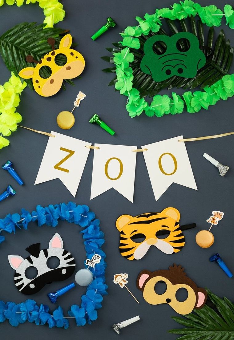 PartyPal, maska Krokodyl, filcowa