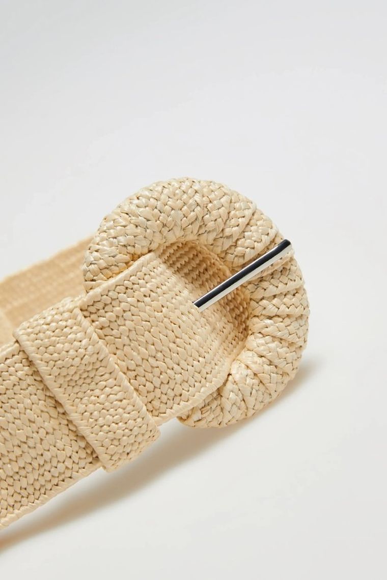 Pasek damski, beżowy, Moodo