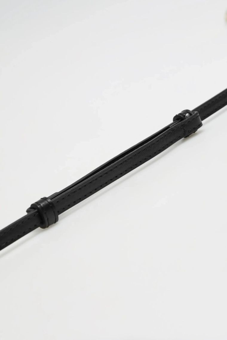 Pasek damski, czarny, Moodo