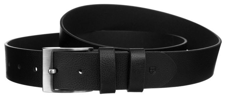 Pasek męski, czarny, skórzany, Peterson