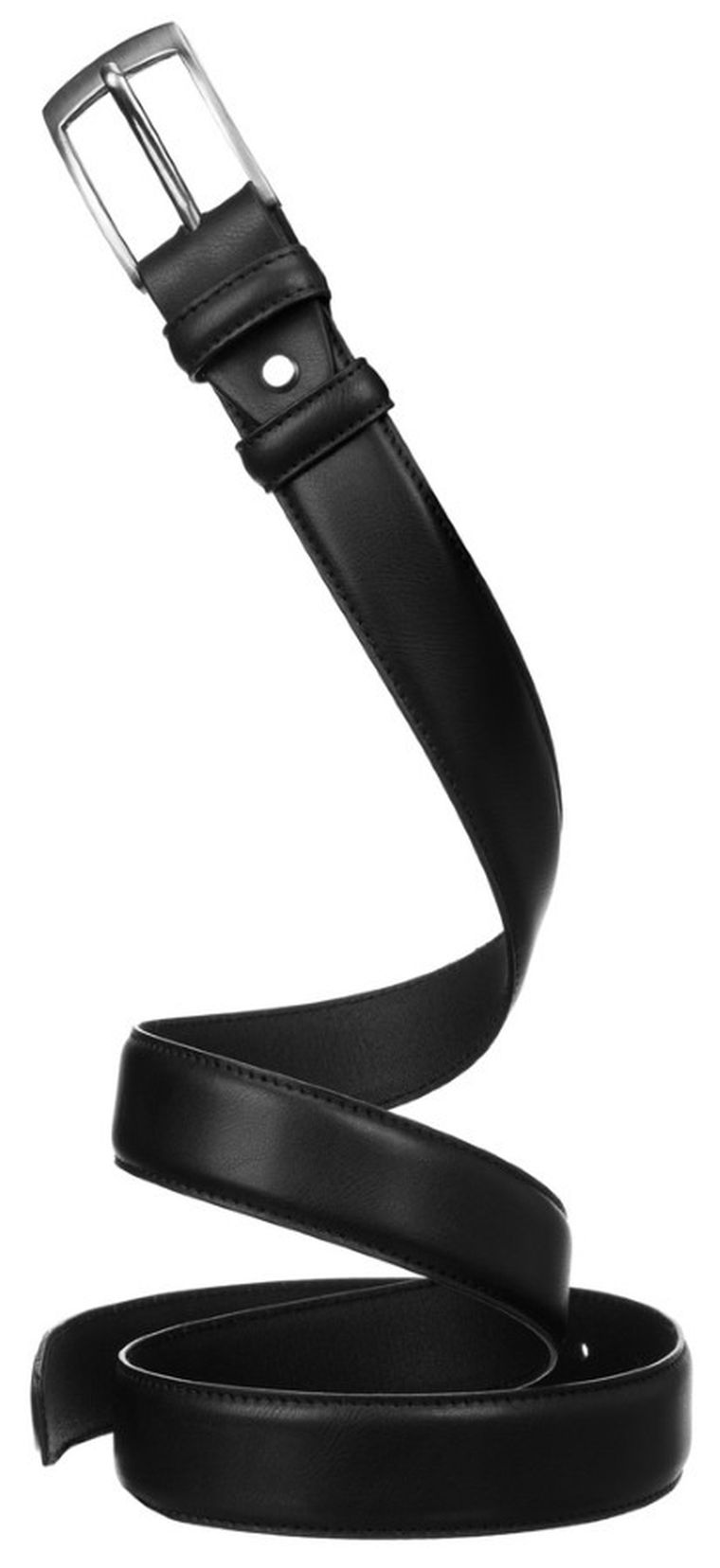 Pasek męski, czarny, skórzany, Peterson