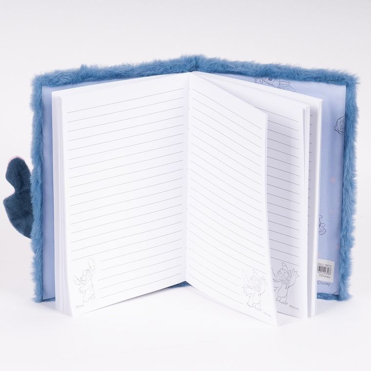 Paso, Lilo i Stitch, pamiętnik pluszowy, 96 kartek, linia, niebieski