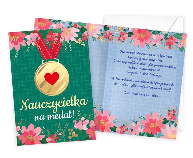 Passion Cards, karnet, Nauczycielka Na Medal