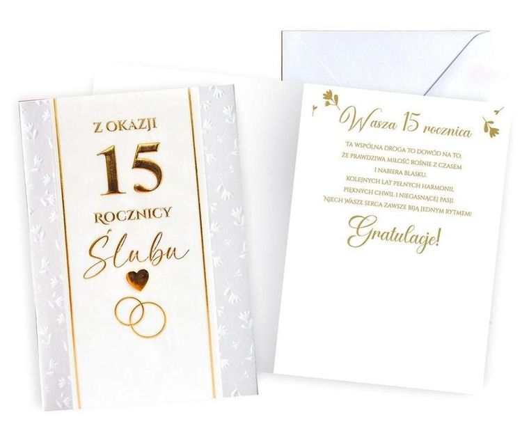Passion Cards, karnet, Rocznica Ślubu 15