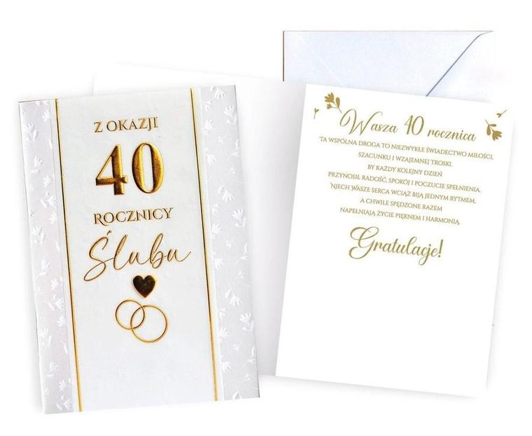 Passion Cards, karnet, Rocznica Ślubu 40