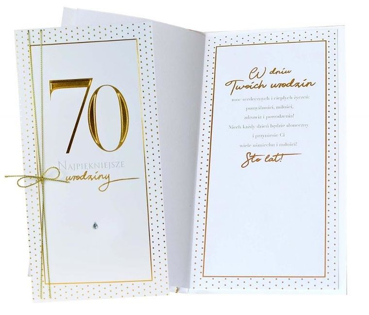 Passion Cards, karnet z kopertą, Urodziny 70, 114-215 mm