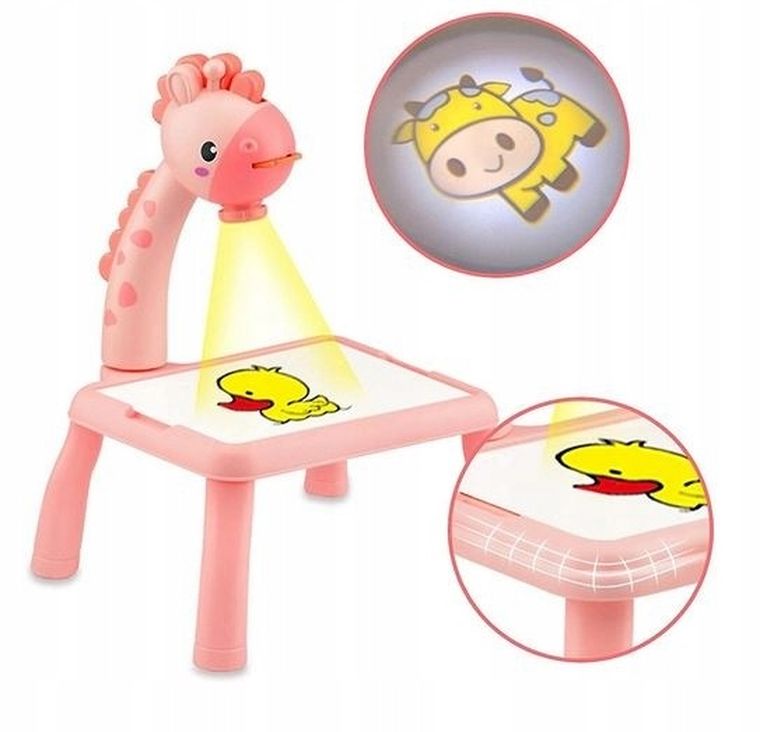 Pegaz Toys, projektor do nauki rysowania, różowy