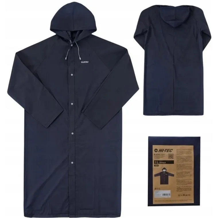 Peleryna przeciwdeszczowa z kapturem, unisex, granatowa, Hi-Tec