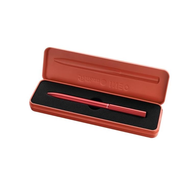 Pelikan, Ineo K6, długopis automatyczny w etui, metalowy, Elemente Fiery Red