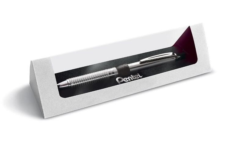Pentel, Energel, pióro kulkowe, srebrne, 0,7 mm