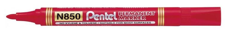 Pentel, marker permanentny okrągły N850, czerwony