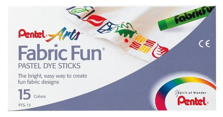 Pentel, pastele do tkanin, 15 kolorów