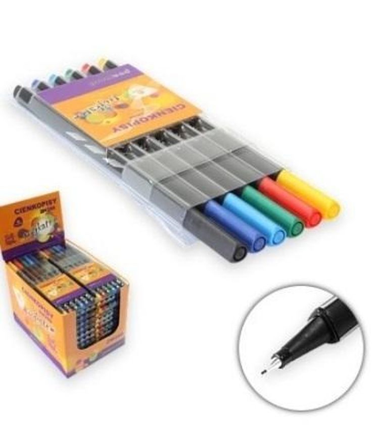 Penword, cienkopisy trójkątne, 6 kolorów