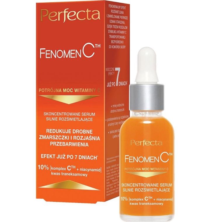 Perfecta, Fenomen C, skoncentrowane serum do twarzy silnie rozświetlające, 30 ml