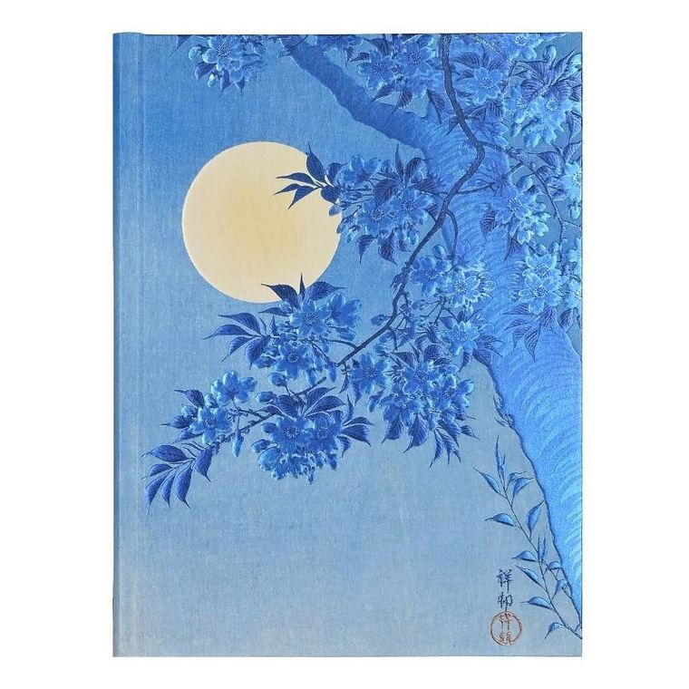Peter Pauper Press, notatnik szyty, Kwitnąca Wiśnia w Księżycową Noc