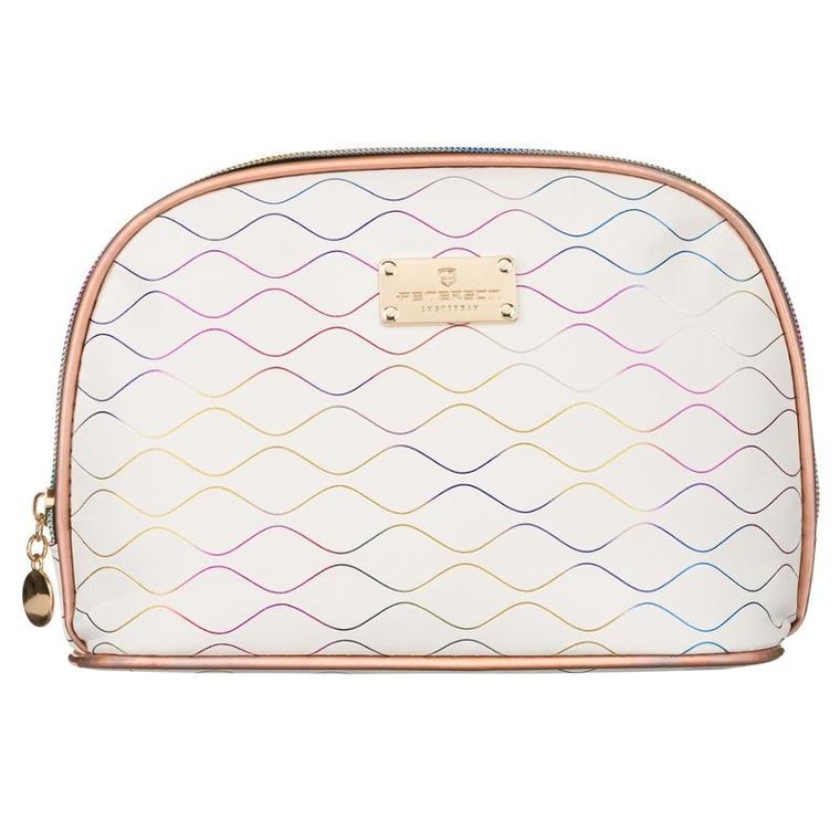 Peterson, kosmetyczka, 1-komorowa, biało-kolorowa