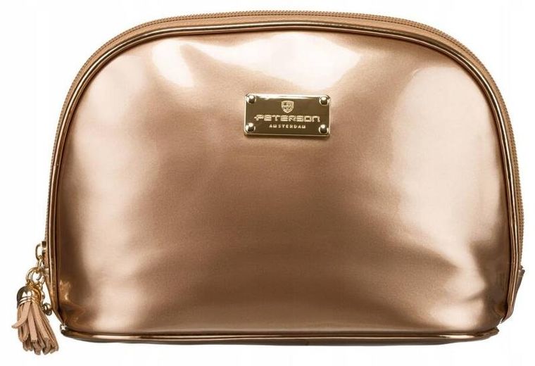Peterson, kosmetyczka, 1-komorowa, złota