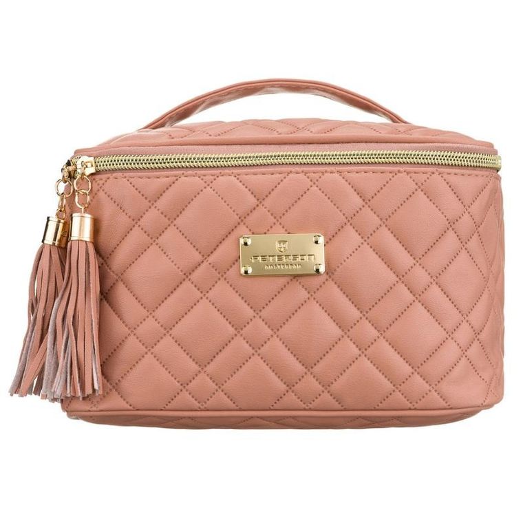 Peterson, kosmetyczka kuferek, różowa