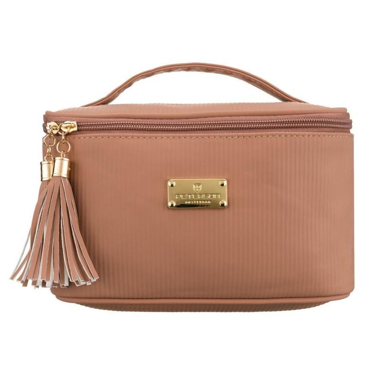 Peterson, kosmetyczka kuferek, tkanina syntetyczna, beżowa