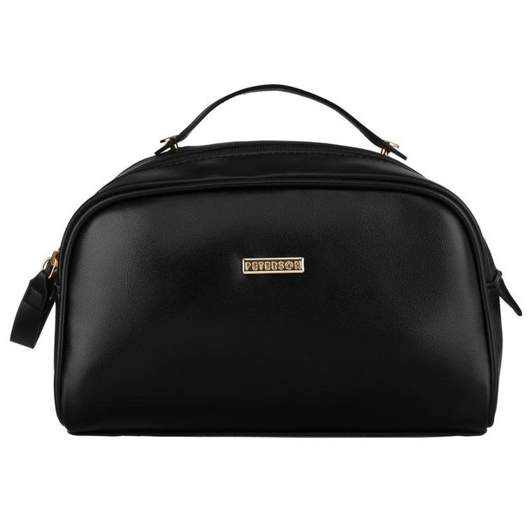 Peterson, kosmetyczka podróżna, klasyczna, kolor czarny