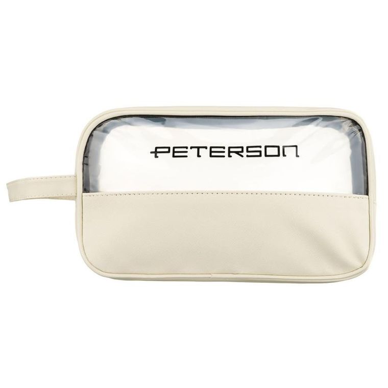 Peterson, kosmetyczka z uchwytem, z przezroczystym panelem, ecru