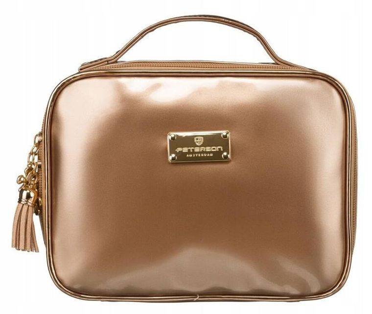 Peterson, kosmetyczka z uchwytem, złota